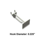 Azar Displays – Crochet de panneau perforé rempli de verre de nylon, 2 po, blanc, 50/ensemble (800012-WHT)-Convient au panneau perforé suspendu standard ou mur à lattes