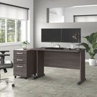 Bush Business Furniture - Bureau d'ordinateur 48 po l Studio A - gris orage-L'engagement de Bush Business Furniture en matiere de securite comprend des tests rigoureux qui respectent ou surpassent les normes ANSI/BIFMA