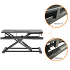 Ezywork - Convertisseur de bureau assis-debout de large 43B - 32"-Dimension du plateau de clavier : 31,3 l x 11,7 P po (79 cm x 30 cm)