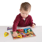 Melissa & Doug Dinosaures Chunky Puzzle, paquet de 8-Les pièces se lèvent pour faire semblant