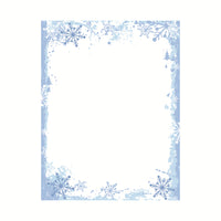 Geographics - Papeterie à Bordure Paradis D'hiver 8,5 x 11po, paquet de 70-8,5 x 11po