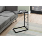 Monarch Specialties - 3301 Table D'Appoint - 25 po H/Fausse Pierre Grise/Metal Noir-Dimensions du produit: 25,25 po H x 10,25 po L x 18,25 po L
