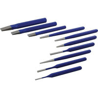 Gray Tools – Ensemble de 10 poinçons et burins-Comprend : Formats des burins plats de 1/2, 5/8, 3/4 po, chasse-cônes de 3/32, 5/32, 3/17, poinçons effilées de 5/32, 3/32, 3/16 po et des pointeaux de 3/8 po.
