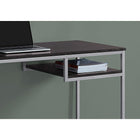 Monarch Specialties - 7369 Bureau 48 po L - Espresso/Metal Argent-Solide base en métal argenté