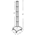 Azar Displays – Présentoir standard à panneaux perforés emboîtables, type tour, 60 x 4 x 4 (po), bleu (700226-BLU)-Dimensions : Unité : 60 haut. x 4 larg. x 4 prof. (po); Base : 16 haut. x 8 larg. x 8 prof. (po); Hauteur de l’ensemble : 68 po