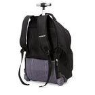 SWISSGEAR − Sac à dos à roulettes pour ordinateur portatif de 15,6 po − noir-Plusieurs poches pour ranger téléphone portable, câbles, bouteilles d’eau, etc.