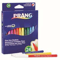 Dixon Prang Marqueurs d'art classique à pointe fine - Assortis - Paquet de 24-Formule classique pour les couleurs les plus eclatantes