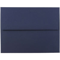 JAM Paper Enveloppes format livret à fermeture gommée, 4 3/8 x 5 3/4 po, bleu marine, 100/paquet-Bleu marine