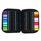 Tombow - Coffret pour marqueurs - Noir-Comprend 54 stylos pinceaux doubles dans des tons froids, des tons chauds et des tons neutres