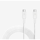 LOGiiX Piston Connect TG AS USB-C vers USB-C 3m - Blanc-Charge ultra-rapide pour ordinateurs portables, tablettes et smartphones avec ce câble USB-C tressé