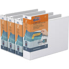 QuickFit Reliure QuickFit  View robuste, 8,5 po x 11 po, orientation paysage, anneaux ronds 2 po, Blanc, paquet de 4-2 po