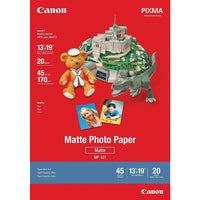 Canon Papier Photo, 13 po x 19 po, Mat, pqt/20 feuilles-L’effet brillant est atténué afin d’éliminer l’éclat de la lumière réfléchie, assurant ainsi une formidable visibilité