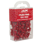 JAM Paper – Punaises, rouge, 3 paquets de 100, total de 300 (2242955g)-Fini mat