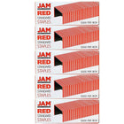 JAM PaperMD – Agrafes de taille standard, rouge, paquet de 5-Taille : 0,5 x 0,25 po