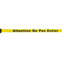 SCN Industrial - Construisez Vos Propres Barrières Pour Le Contrôle Des Foules, 7pi, Ruban Jaune, paquet de 3-Légende Attention ne pas entrer