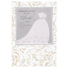 Rosedale – Cartes de souhaits et enveloppes « Congratulations To The Bride And Groom » 5 1/2 x 8 (po) 12/paquet (18009)-Imprimé sur du papier cartonné non couché de haute qualité