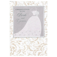 Rosedale – Cartes de souhaits et enveloppes « Congratulations To The Bride And Groom » 5 1/2 x 8 (po) 12/paquet (18009)-Imprimé sur du papier cartonné non couché de haute qualité
