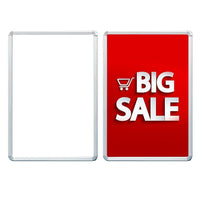 Futech – Support pour affiche SFR008, cadre à coins arrondis encliquetables, 38 po x 26 po x 3/4 po, aluminium-Dimensions du cadre : 26 po x 38 po ; dimensions de l'affiche : 24 po x 36 po