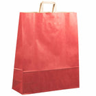 Jam Paper - Sacs cadeaux avec poignée anglaise - XXXL - 17 po x 20 po x 5 1/2 po - Rayures kraft rouge - paquet de 500-Quantité : 500 par boîte