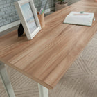 Sauder - 426289 La Collection Bergen Circle Retour de Bureau - Finition Kiln Acacia-Surface superieure avec revêtement en melamine est resistant à la chaleur, taches et eraflures.