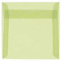 JAM Paper Enveloppes translucides, 5,5 x 5,5 po, vert feuille, 250/paquet-Enveloppes en papier translucide vert feuille