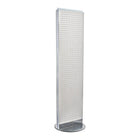 Azar Displays – Présentoir de plancher sur pied Powerwing à panneau perforé, 16 x 60 po, blanc (700250-WHT)-Métal, blanc