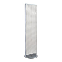 Azar Displays – Présentoir de plancher sur pied Powerwing à panneau perforé, 16 x 60 po, blanc (700250-WHT)-Métal, blanc