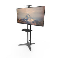 Kanto - Support de téléviseur STM55PL sur sol avec plateau ajustable pour téléviseur de  32 à 55 po-Supporte des téléviseurs de 32 po à 55 po pesant jusqu'à 80 lb avec motifs VESA de 75x75 à 600x400