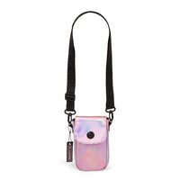 Collection Blackpink Briller Sur - Sac pour Téléphone et Petits Accessoires-Rose (MOB9110BP)-Matériau rose lustré aux reflets prismatiques pour un look futuriste