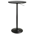 Nicer Furniture - table de bar à hauteur réglable de 28 po - base noire-Une table légère et polyvalente qui peut s'adapter à différents environnements : bars, bistros, restaurants et lieux événementiels