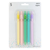 Merangue - Stylos à Bille Ours Gommeux - 1,0 mm - Noire - Paquet de 5-Stylo à bille
