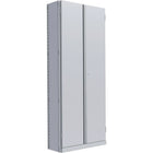 Metalware – Panneaux arrière pour étagère sans boulons, 36 x 76 po, gris clair-Portes pivotantes verrouillables qui s’installent facilement sur les étagères style fermé