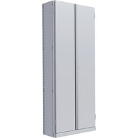Metalware – Panneaux arrière pour étagère sans boulons, 36 x 76 po, gris clair-Portes pivotantes verrouillables qui s’installent facilement sur les étagères style fermé