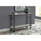 Monarch Specialties - 3576 Table D'Appoint 48 po L - Console D'entrée Gris/Noir-Dimensions du produit: 32 po (H) x 47,25 (L) x 13,75 (D)