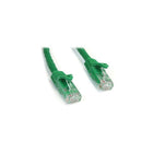 StarTech  Câble de raccordement sans crochet N6PATCH15GN Cat 6, 15 pi, vert-Connecteur mâle RJ-45 aux deux extrémités pour une connectivité réseau fiable