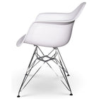 Nicer Furniture - fauteuil de style Eiffel avec pieds chromés - blanc - paquet de 2-Pieds goujons droits Eiffel en métal avec protecteurs de sol pour parquet