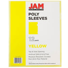 JAM PaperMD – Pochette de plastique, 9 x 11 1/2 po, jaune, 120/paquet-Poids : 12 lb