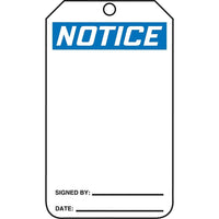 Accuform Signs - Étiquettes De Sécurité Avec Entête Vierge, Papier Cartonné, 3-1/8po La X 5-7/8po H, Anglais, paquet de 25-Hauteur 5-7/8po