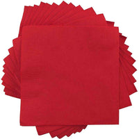 JAM Paper Serviettes à boissons - Petites - 5" x 5" - Rouge - Paquet de 600 (5255620729b)-Serviettes cocktail en papier rouge
