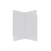 Diviseur de table à 4 voies Mark Maker - 30" L x 30" L x 31,5" H - Acrylique transparent 1/4" - Pas de traversées-Distanciation sociale jusqu'à 4 personnes