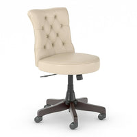 Bush Business Furniture Arden Lane Mid Back Tufted Chaise De Bureau, Blanc Antique (CH2301AWL-03)-Trouvez la chaise idéale pour votre espace de travail avec 12 options de couleurs en cuir reconstitué ou en tissu