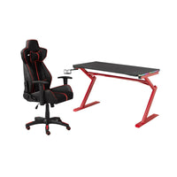 Brassex - Kit de Jeu Ally - Noir/Rouge-Eclairage LED à plusieurs niveaux avec commande tactile