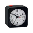 Marathon Watch - Mini réveil analogique sans tic-tac avec rétroéclairage automatique et fonction Snooze - Noir/Blanc-SILBalayage silencieux et lisse: cette horloge a été conçue avec un mouvement à quartz silencieux à balayage continu. Il n'émet pas de tic-tacENT. Smooth Sweep: This clock was engineered with a silent, continuous-sweep second hand quartz movement. It does not emit a ticking sound.