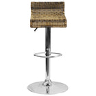 Flash Furniture – Tabouret de bar contemporain en osier de 31,25 po à hauteur ajustable, pied chromé (DS712)-Tabouret de style contemporain