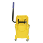 Johnny Vac – Ensemble seau et tordeur à pression latérale, BU24YE, 5,2 gal (26 l)-Roues pivotantes