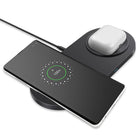 Powerology - Double chargeur sans fil Qi, 15 W Max - Anthracite-Voyant DEL