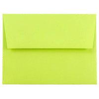 JAM Paper Enveloppes format livret de teinte claire avec fermeture gommée, 4 3/8 x 5 3/4 po, vert lime, 1000/paquet-Vert lime