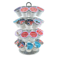 OneBREW – Carrousel pour capsules K-Cup, chrome (68322)-Grande capacité : accueille 36 capsules de café