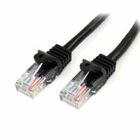 StarTech  Câble de raccordement anti-accrochage de catégorie 5e avec connecteur RJ-45 UTP, noir, 25 pi-Les connecteurs en or de 50 microns garantissent une conductivité optimale tout en éliminant les pertes de signaux en raison de l’oxydation ou la corrosion