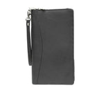Ashlin® – Portefeuille de voyage La Padula avec couvre-passeport amovible, 2 pièces, cuir, noir-Portefeuille de voyage avec couvre-passeport amovible. Fermeture à glissière